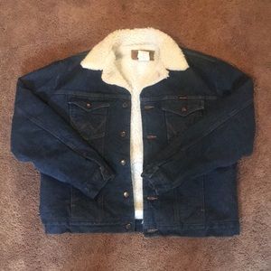 (NEW) Wrangler Sherpa Lined Denim Jacket